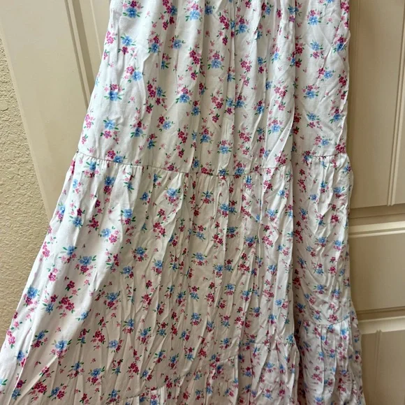 Altar'd State White Floral Puff Sleeve Maxi Dress - Picture 7 of 10